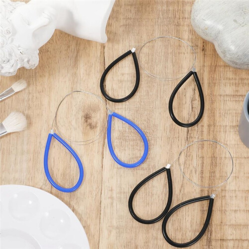 3 Pcs Clay Cutters, Wire Clay Tools, Clay Cutting Tools, Cutting Pottery Tools with Plastic Handle, Wire Tool Pottery 1