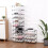 Stackable Small Shoe Rack, Entryway, Hallway and Closet Space Saving Storage and Organization (3-Tier, Black) 8