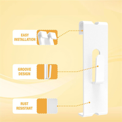 24Pcs Gridwall Hooks Hangers,Grid Panel Hooks Grid Wall Hook Grid Wall Accessories Wire Grid Hook Grid Shelf Hooks White 1
