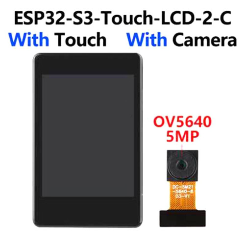 Waveshare ESP32-S3 Development Board with 2-Inch Display OV5640-5MP Camera QMI8658 Sensor for  B 1
