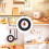 Frying Pan Clock with Fried Egg - Novelty Hanging Kitchen Cafe Wall Clock Kitchen - Green 7