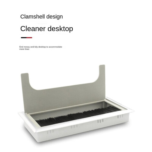 80x80 Office Desk Threading Box Computer Table Wire Hole Cover Threading Hole Square Brush Cover Plate Silver 80x80 2