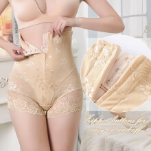 (Skin Color, 3XL) Postpartum Compression Shorts with Zipper (50)