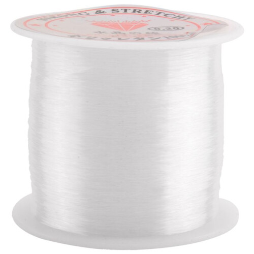 2x 0.3mm / 0.2mm Diameter Clear Nylon Fish Fishing  Spool Beading String 2