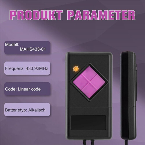 Garage Door Remote Control for Dickert MAHS433-01 433.92MHz Linear Code Handheld Transmitter Replacement Pack of 2 2