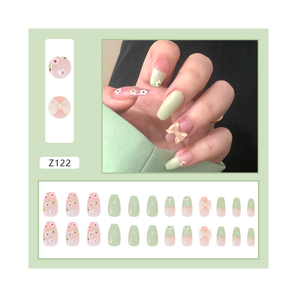 Dachuang Beauty (Jelly Glue Model) 24Pcs Reusable False Nails, Durable Full Cover