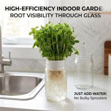 4-Pack Mason Jar Microgreens Kweekset Hydroponische Spruitbakken voor Binnen Tuinieren