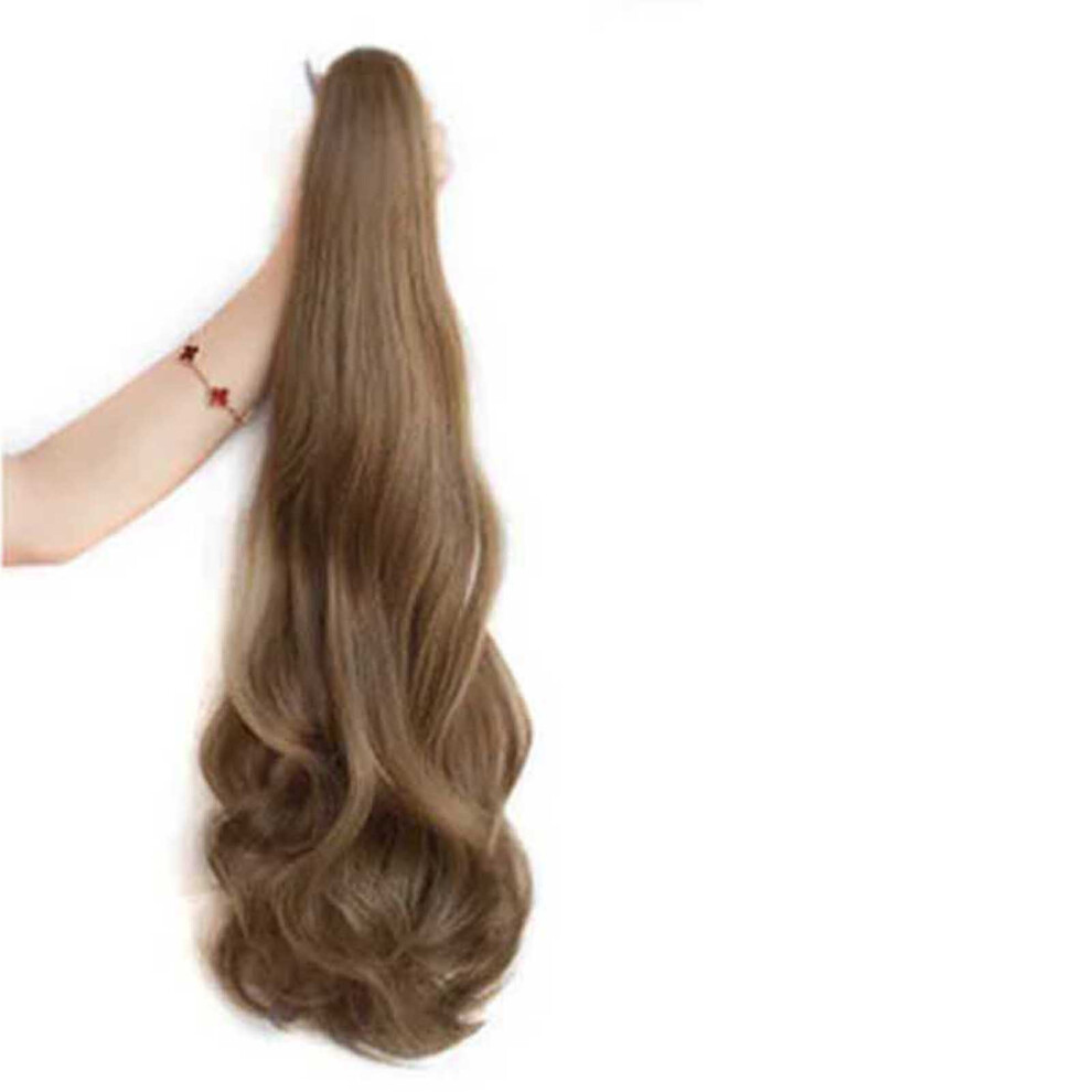 Phui-Pet-Supplies (Light Brown) Curly Ponytail Hair Extension For Party