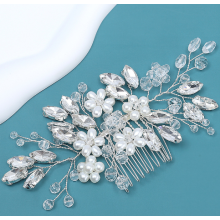 (Silver) Sparkling Rhinestone Hair Comb for Women