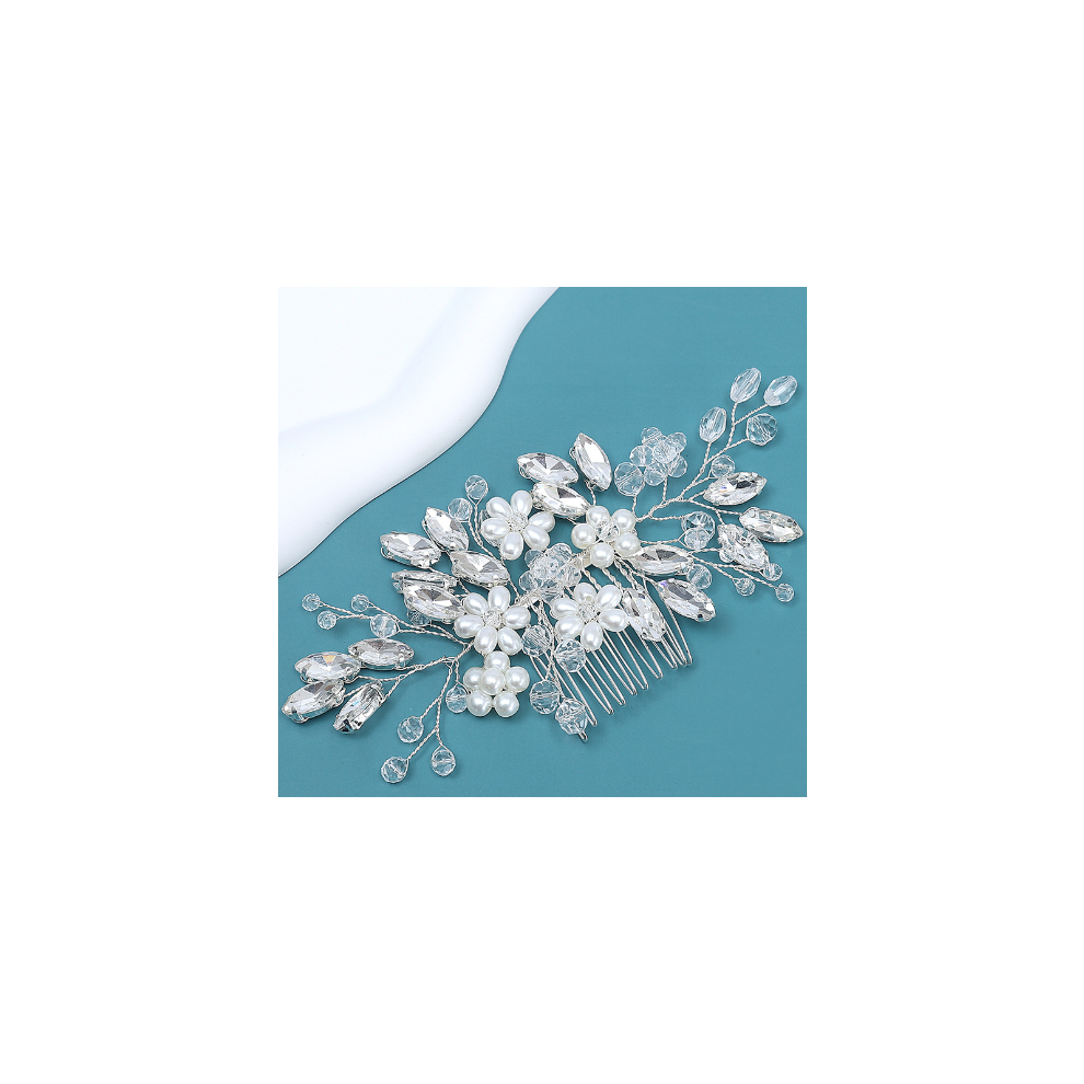 Dachuang Beauty (Silver) Sparkling Rhinestone Hair Comb For Women