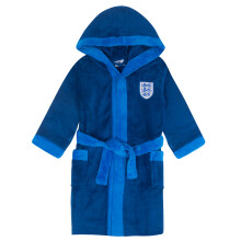 England Dressing Gown Robe Boys Fleece - OFFICIAL Gift - Navy 11-12 Years