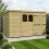 11 x 10 Pent Shed Tanalised (Double Door, With Windows) 1