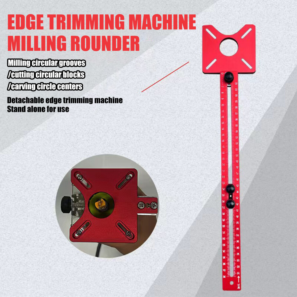 (Woodworking Round Milling Artifact 400Mm Groove) Durable Aluminum Router Milling Guide For Woodworking 6443564759467