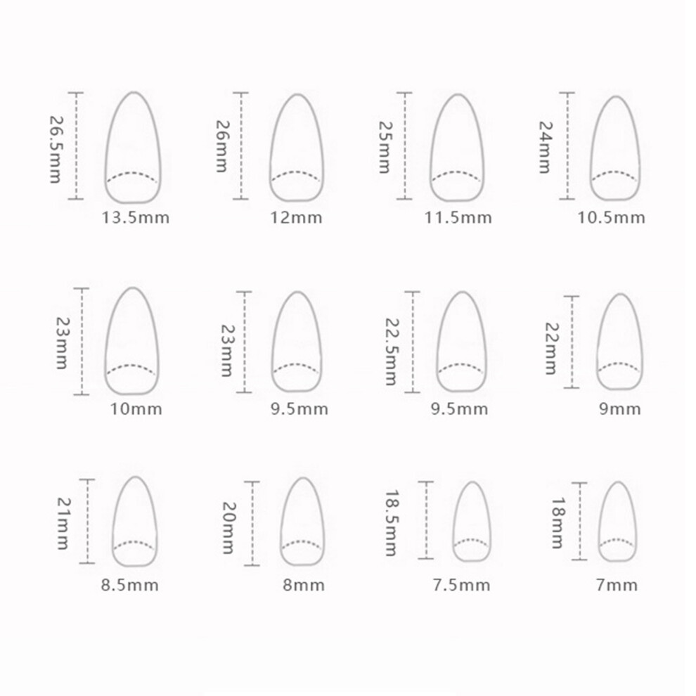Hue-Grain Glossy Colorful Cat Eye False Nails, Long Lasting & Waterproof