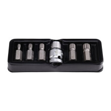 2024 New 7pcs/Set 1/2" Conversion Sleeve 3/8" 10mm Screwdriver Bit Set for Spline Torx Hex RIBE L30mm S2 0414