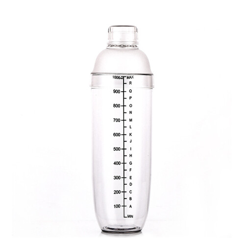 (1000ml) Bar Cocktail Shaker, Plastic, Transparent, 50ml