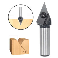 Router Bit Milling Cutter 45 Degree V-Shaped Carbide Resistance to Bending Chamfering Engraving Milling Cutter