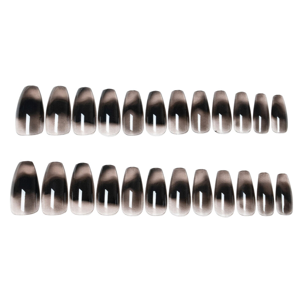 Hue-Grain Black Detachable Ballet Fake Nails