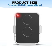 2pcs Gate Remote Control 2 Channels 433.92MHz Rolling Code -Replacement for ON1E,ON2E,ON4E - for Gate and Garage Engines