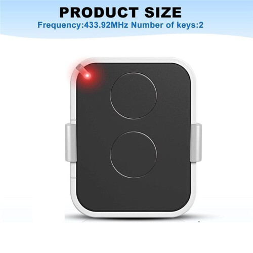 2pcs Gate Remote Control 2 Channels 433.92MHz Rolling Code -Replacement for ON1E,ON2E,ON4E - for Gate and Garage Engines