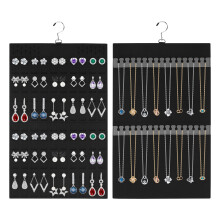Hanging Jewelry Organizer with Metal Hooks for Storage Rolls, Double-Sided Jewelry Holder for Hanging Earrings, Necklaces, Rings  Cabinets, Walls,