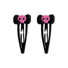 (2pcs) Girls\' Black Bow Hair Clips (50 chars)