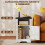Homcom Mesas Auxiliare Blanco 40 x 35 x 60 cm 4