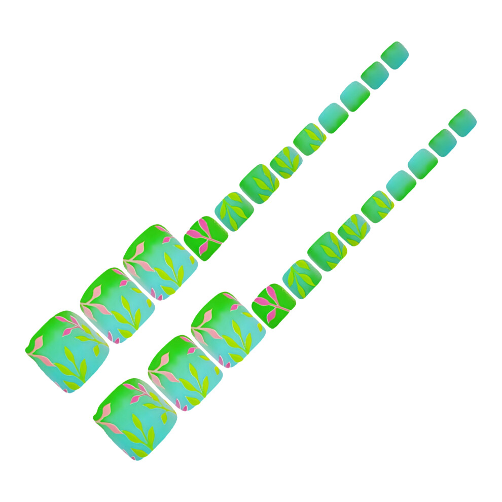 Dachuang Beauty Stage Glossy Green Press-On Toenails