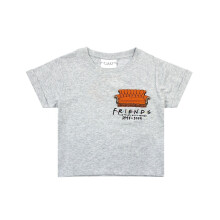 (9-10 Years, Grey Marl) Friends Girls Central Perk Sofa Crop T-Shirt