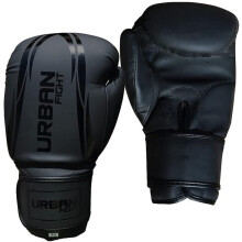(14oz, Matt Black/Black) Urban Fight Boxing Gloves