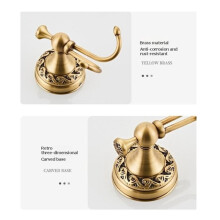 2 Stück Messing Handtuchhaken, Vintage Wandmontierter Bademantelhalter, Badezimmer Kleiderhaken, Dekorative Hardware für Küche Eingangsbereich