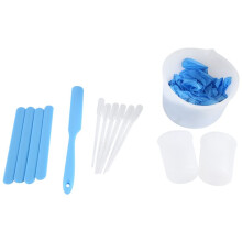 Silikon-Messbecher-Set für Epoxidharz, 600 & 100 Ml Mischbecher, Silikonspatel, Handschuhe Aus Epoxidharz, Leicht zu Reinigen