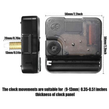 4 Pcs Quartz Clock Movement Mechanism Parts with 4 Types of Walnut Wood Clock Hands Clock Accessories for Clock Repair