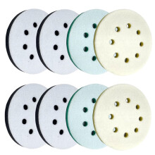 8Pack Foam Sanding Pads for Orbital Sander, 5 Inch 8 Holes Orbital Sander Surfprep Foam Pad