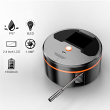 Portable Stowable Endoscope Camera 2.4 Inch HD Inspection Borescope Camera with 8 LED IP67 Waterproof Drain Camera