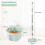 Laundry Day Cleaning Set (2-Piece) – Folding 2-Tier Drying Rack & Spin Mop Bucket System 1