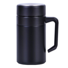 500ML Thermal Mug Stainless Steel Vacuum Flasks with Handle Thermocup Office Thermoses for Tea Insulated Cup Black