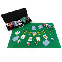 500-osainen pokeripelimerkkisetti - alumiinikotelo, Texas Hold'em