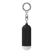 Alarm Anti-Wolf Girl Child Women Security Protect Alert Personal Safety Scream Loud Emergency Alarm Keychain Black
