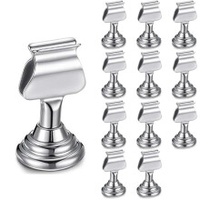 12 Stück Hochzeits Tischnummer Halter 1,7 Zoll Metall  Platzkartenhalter Großpackung Harfen-Clip Tischschild Ständer Kartenhalter