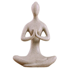 Meditation Yoga Pose Staty Figurine Resin Crafts Figur Kreativa Skrivbordsdekorationer för Hemmet