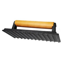 BBQ Tool Gjut Steak Tallrik Professionell Köttpress Grill Stekt Kött Bläckfisk Stekt Steak Grill Tryckplatta Stripe