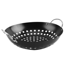 Gjutjärnsgrillplatta Perforerad Ej Klibbig Grillpanna för Gasspis Grillbricka Teppanyaki Grillbricka BBQ Tool