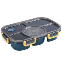 Bento Box Style Matbehållare Lunchlåda för Barn med Soppkopp Japansk Snack Box Isolerad Lunchbehållare C