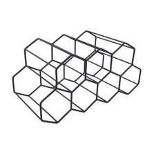 Hem Vardagsrum Druvvinställ,Modern Metal Honeycomb Vinställ Vinflaska Förvaring Bikupa Bordsskiva Vinställ