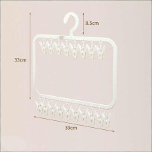 (Clip18)Modern Baby Clothes Hanger With Clips For Wardrobe Drying And Closet Organizer