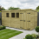 17 x 7 Pent Shed Tanalised (Double Door, With Windows) 1
