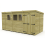 17 x 7 Pent Shed Tanalised (Double Door, With Windows) 2