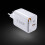 Cargador rápido SiGN GaN USB-C/USB-A de 40 W con cable USB-C extensible - Blanco 1