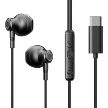 Joyroom USB-C Kablede Hovedtelefoner Halv In-Ear - Sort